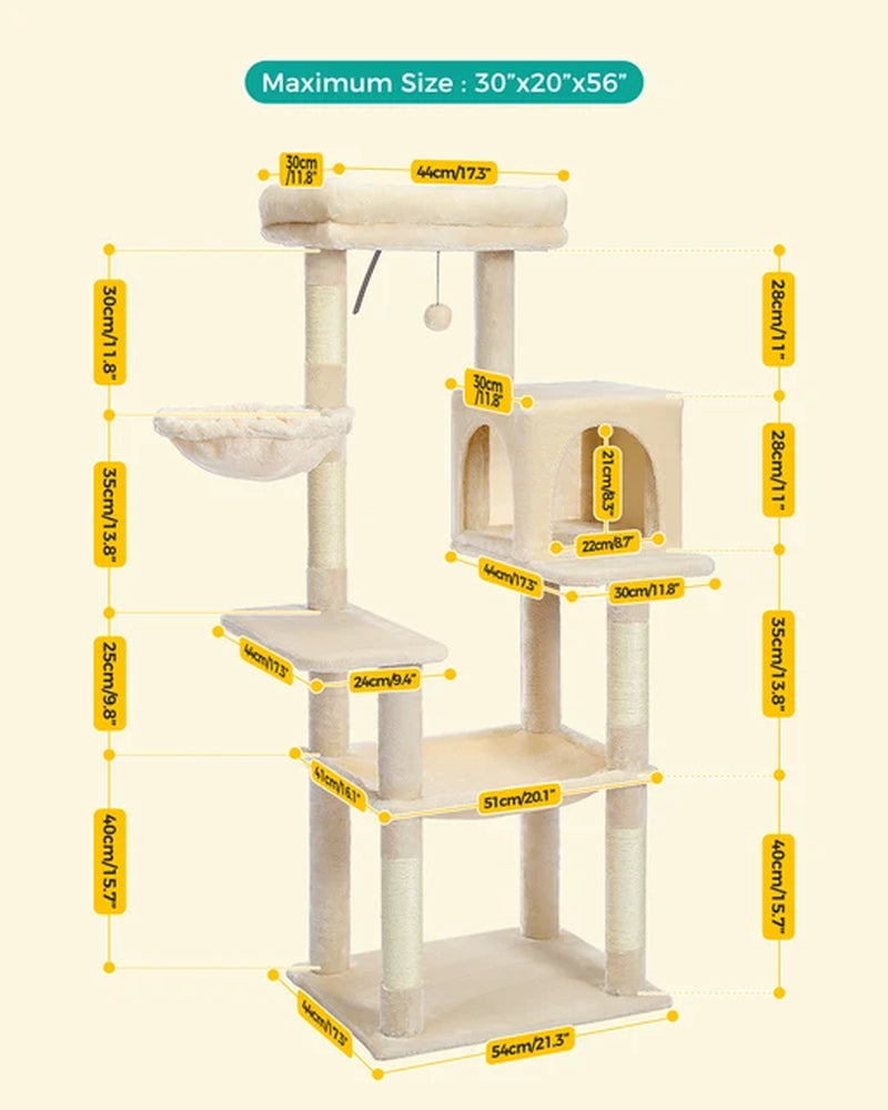 Domestic Delivery Multi-Level Cat Tree Tower Climb Furniture Scratching Post for Indoor House Pet Supplies Kitten Toy Cozy Condo