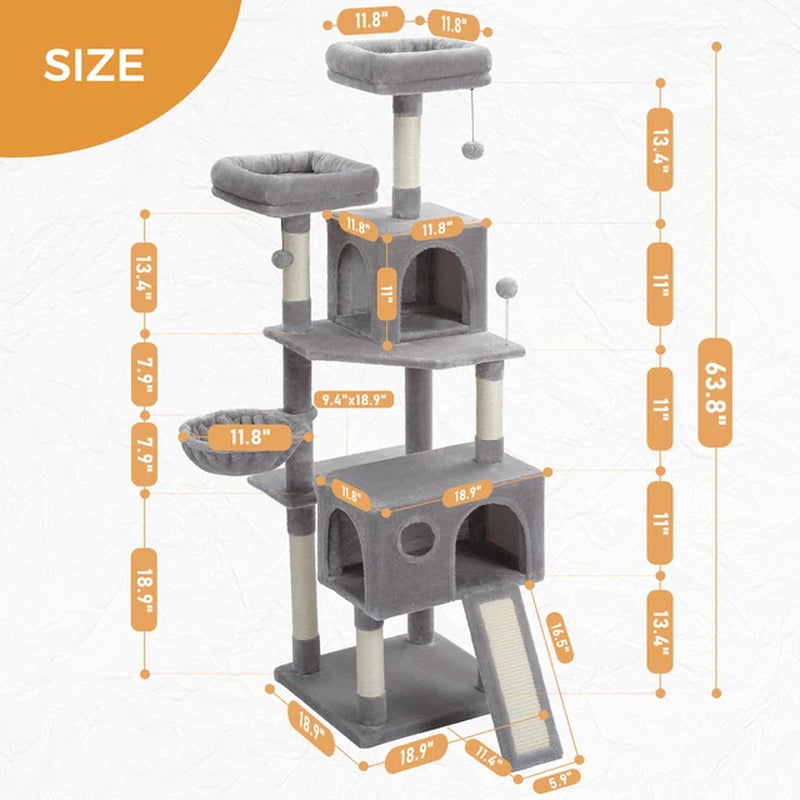 Domestic Delivery Multi-Level Cat Tree Tower Climb Furniture Scratching Post for Indoor House Pet Supplies Kitten Toy Cozy Condo