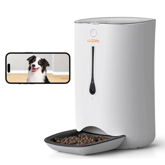 Automatic Cat Dog Feeder with Camera, App Control Smart Pet Feeder Food, HD Camera for Voice and Video Recording, 7L