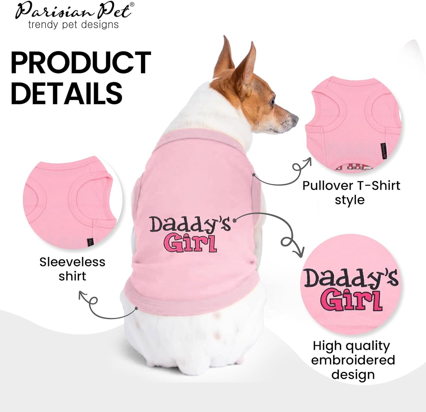 Dog Cat Clothes Tee Shirts Daddy'S Girl T-Shirt, L